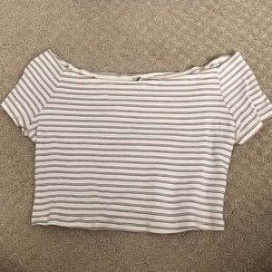 Final Touch Tops - Final Touch Slightly Off the Shoulder Crop Top Final Touch Tops - Final Touch Slightly Off the Shoulder Crop Top